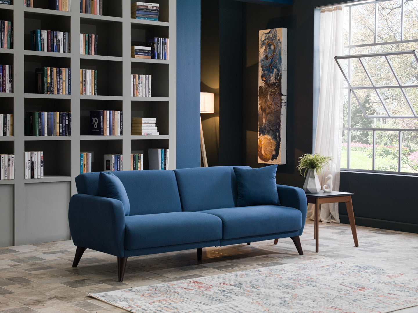 Lelana 78.75'' Sleeper Sofa with Storage Light Grey by Bellona